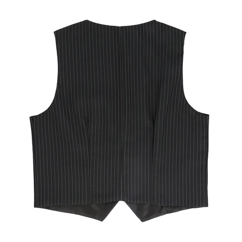 Boland Gilet Pinstripe zwart