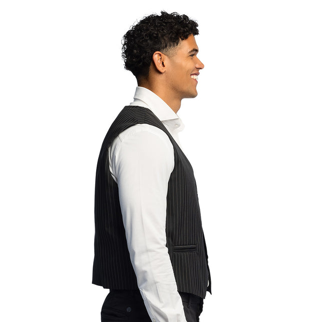 Boland Gilet Pinstripe zwart