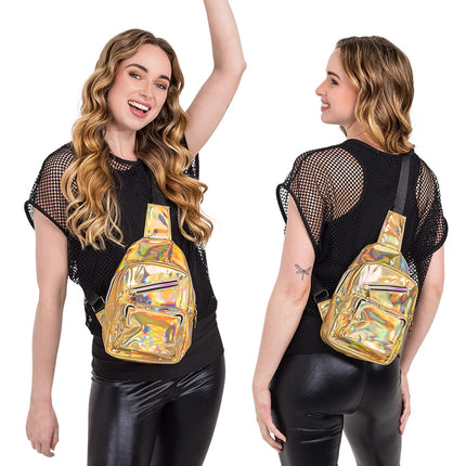 Boland Gouden crossbody tas Holo deluxe (holografisch)