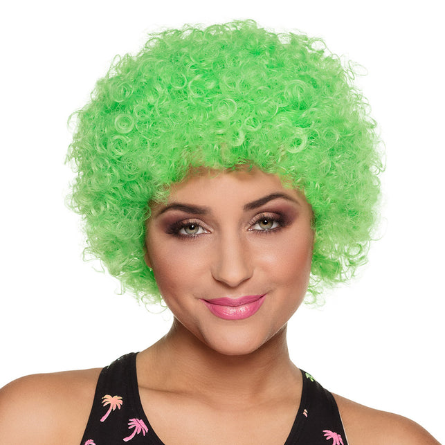 Boland Groene krul pruik Pop