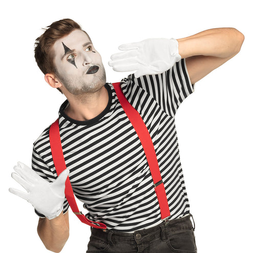 Boland Handschoenen pols met drukknop wit