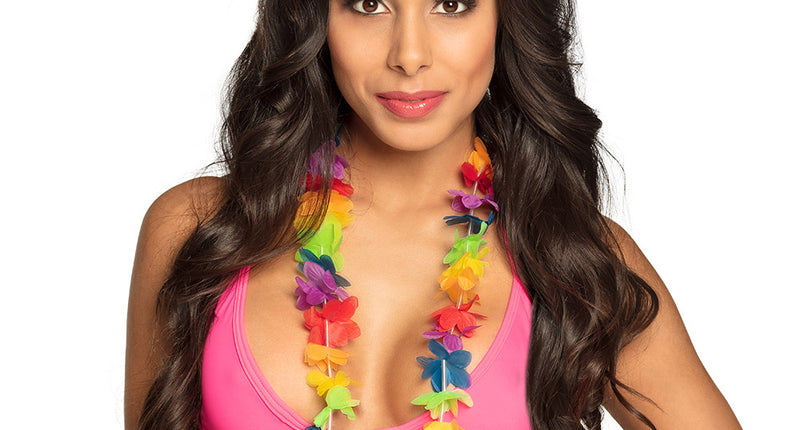 Boland Hawaïkrans regenboog multi kleuren