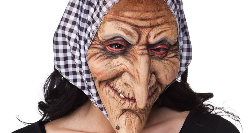 Boland Heksenmasker latex met hoofddoek