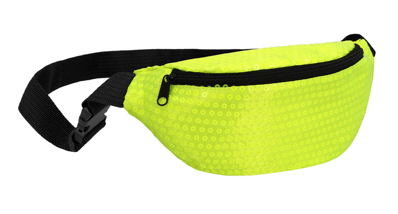 Boland Heuptasje pailletten neongeel