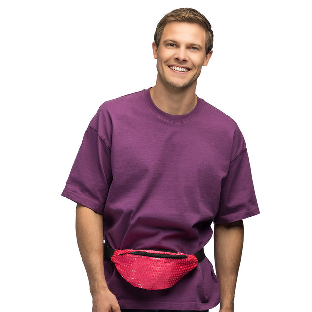 Boland Heuptasje pailletten neonroze