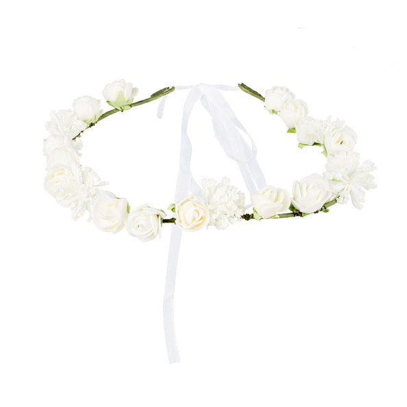 Boland Hippie hoofdband Ibiza witte bloemen