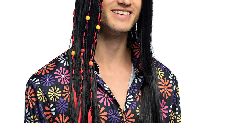 Boland Hippie pruik Flower power Dony