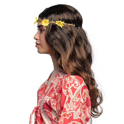 Boland Hippie pruik Joy zwart/bruin