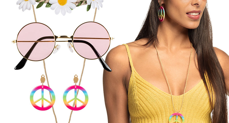 Boland Hippie verkleed set compleet