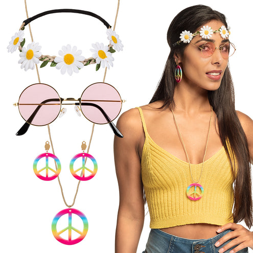 Boland Hippie verkleed set compleet