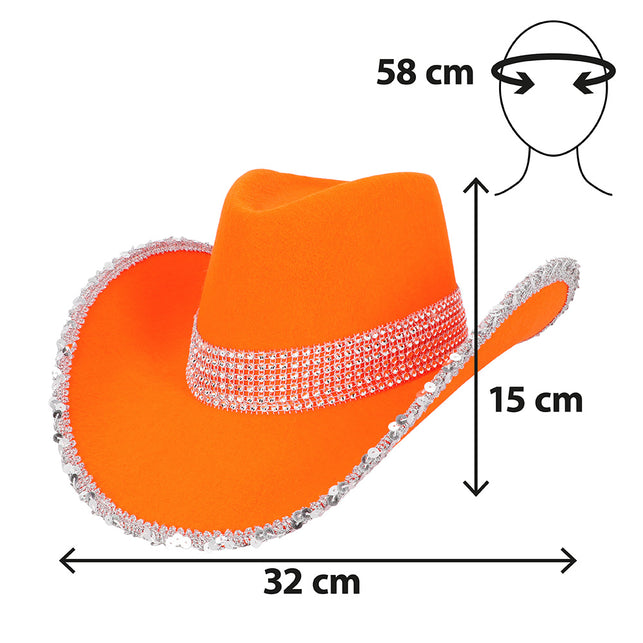 Boland Hoed cowboy Spark oranje