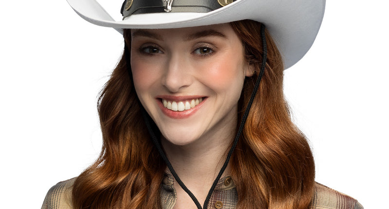 Boland Hoed cowboy Wyatt wit