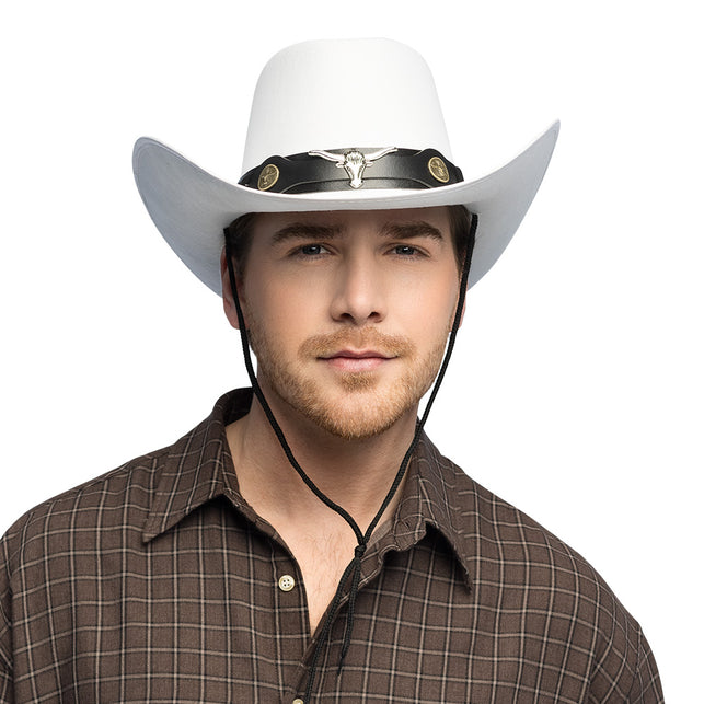 Boland Hoed cowboy Wyatt wit