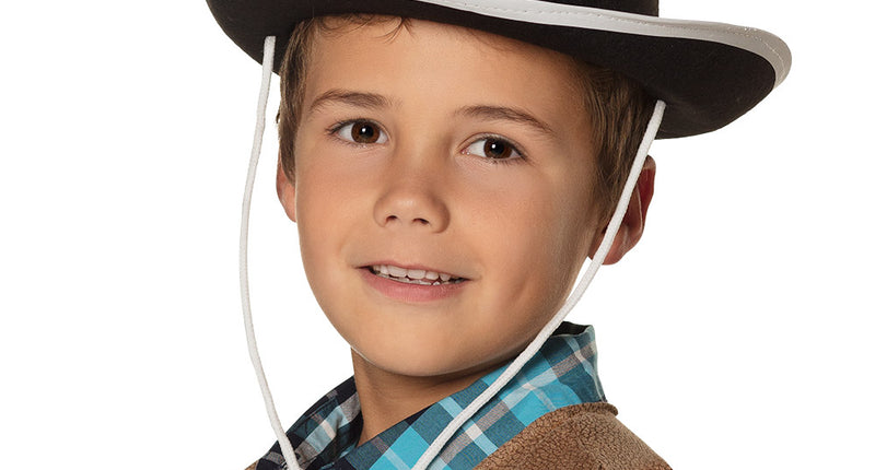 Boland Hoed kind cowboy Deputy sheriff zwart