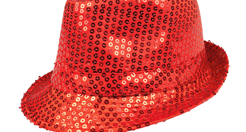 Boland Hoed Popstar sequins rood