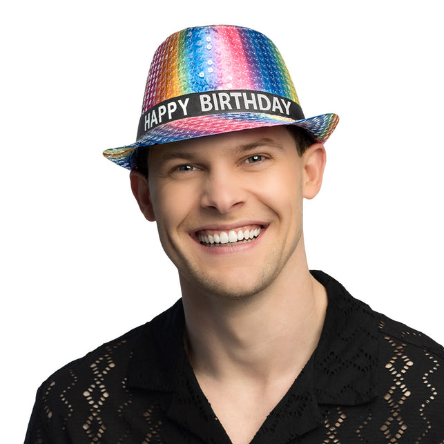 Boland Hoed Rainbow 'Happy birthday'