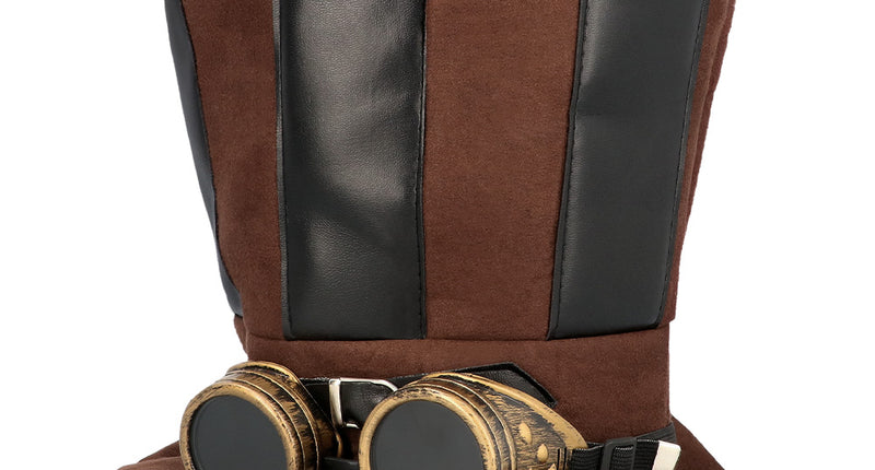 Boland Hoge hoed steampunk bruin Starepunk