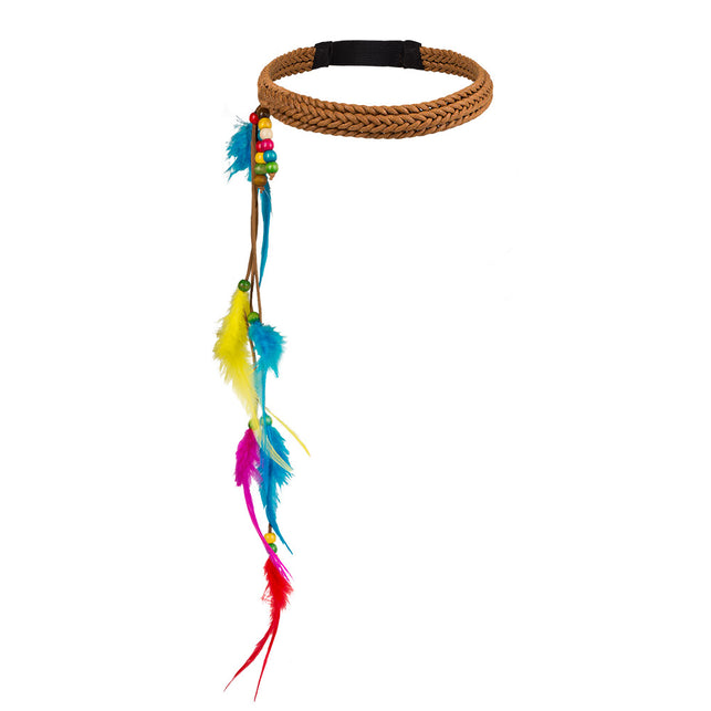 Boland Hoofdband Hippie met veren