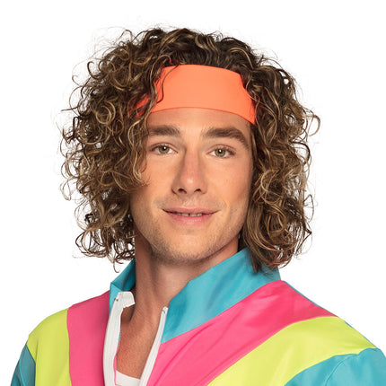 Boland Hoofdband Retro neon oranje