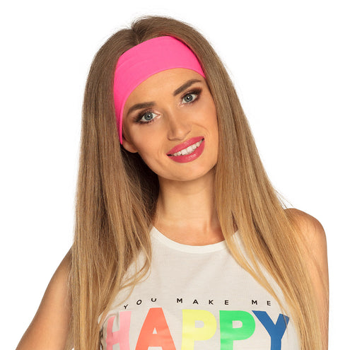 Boland Hoofdband Retro neon roze