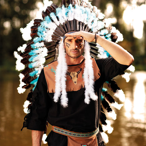 Boland Indianen tooi Snow wolf groot