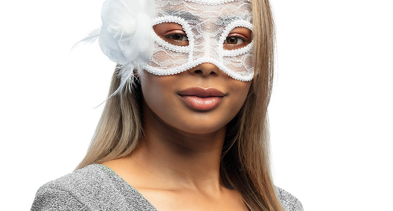 Boland Kanten masker Mystique wit