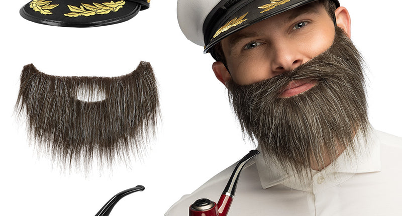 Boland Kapitein verkleedset Sea captain (pet, baard, pijp)