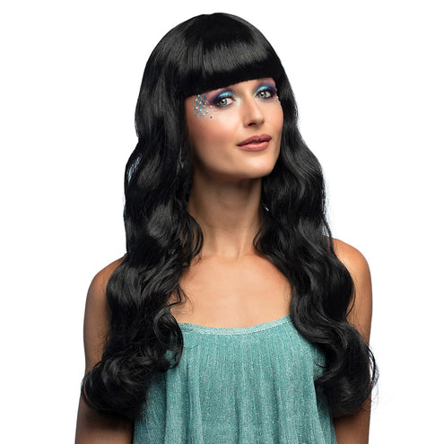 Boland Lange zwarte pruik Ocean