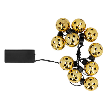 Boland LED lichtsnoer Partybal goud