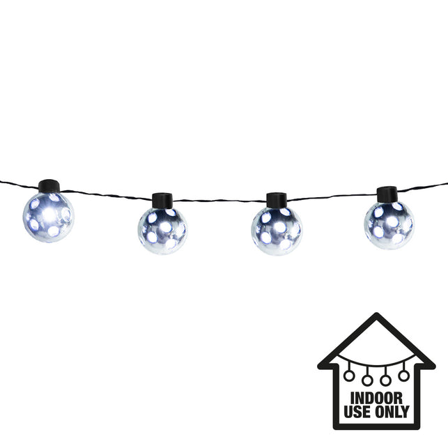 Boland LED lichtsnoer Partybal zilver