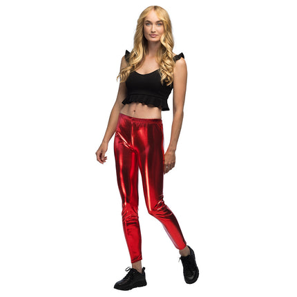 Boland Legging Metallic rood