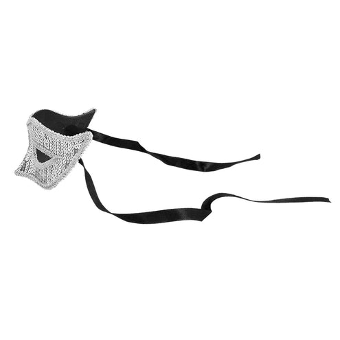 Boland Masker Venice pailletten zilver