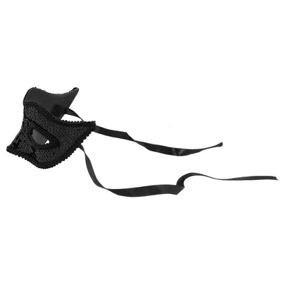 Boland Masker Venice pailletten zwart