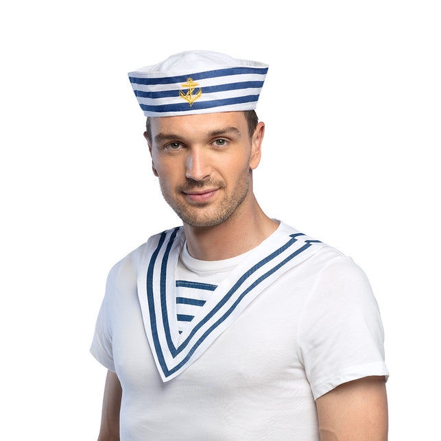 Boland Matrozenkraag blauw wit gestreept Donny