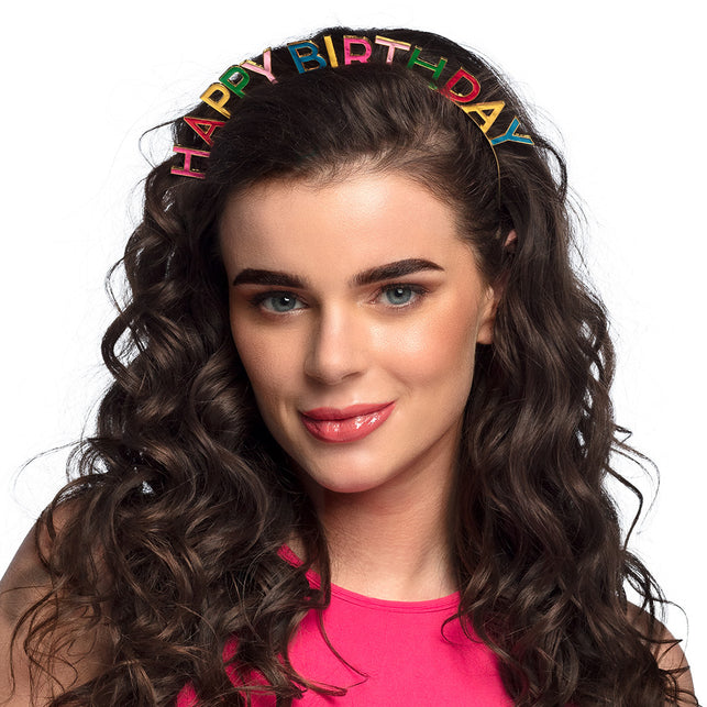 Boland Metalen diadeem 'Happy Birthday' haarband