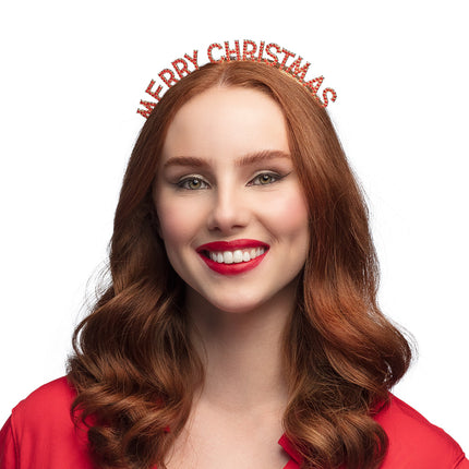 Boland Metalen diadeem 'Merry Christmas' haarband