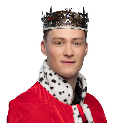 Boland Metalen kroon Royal king zilver