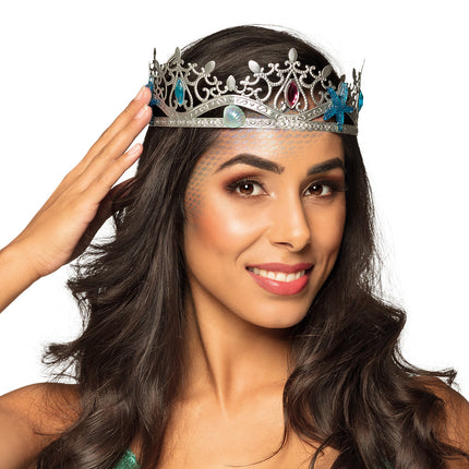 Boland Metalen kroon Zeekoningin