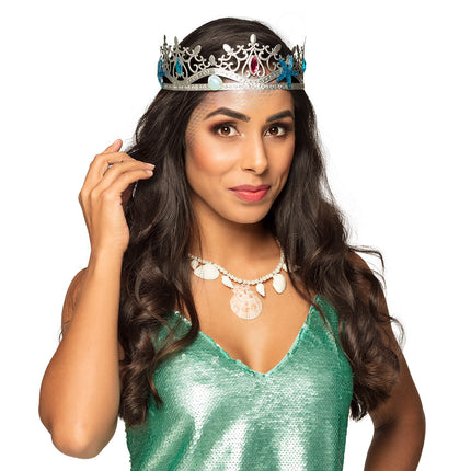 Boland Metalen kroon Zeekoningin