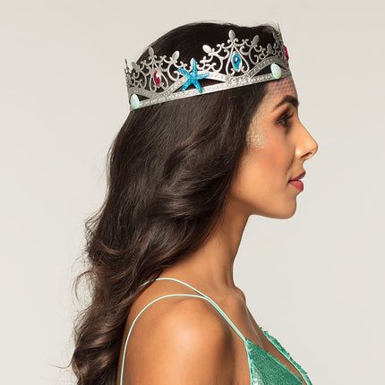 Boland Metalen kroon Zeekoningin