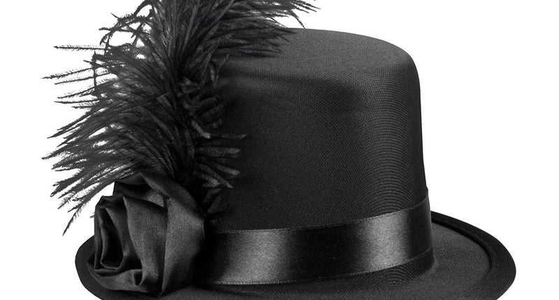 Boland Mini hoge hoed met veer