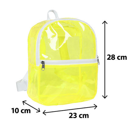 Boland Neongeel transparante rugzak Clarity (festival)