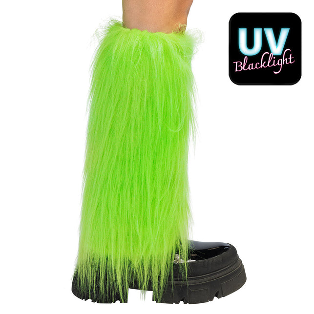 Boland Neongroene beenwarmers Rave dames (UV, eenheidsmaat)