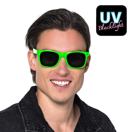 Boland Neongroene partybril Pop (UV festival bril)