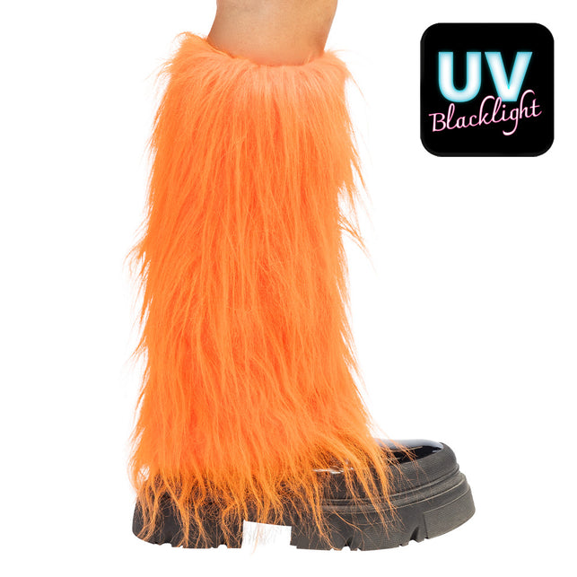 Boland Neonoranje beenwarmers Rave dames (UV, eenheidsmaat)