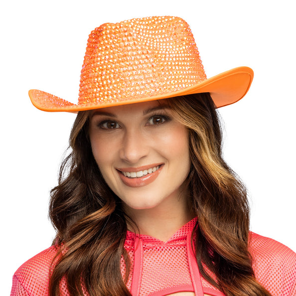 Boland Neonoranje cowboyhoed Aurora (UV western hoed)