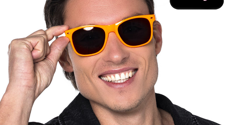 Boland Neonoranje partybril Pop (UV festival bril)