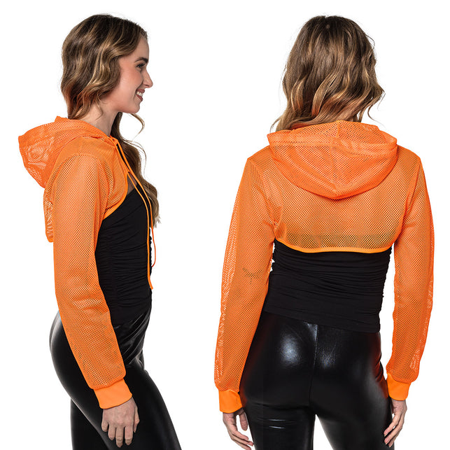 Boland Neonoranje visnet bolero dames (UV, maat M)
