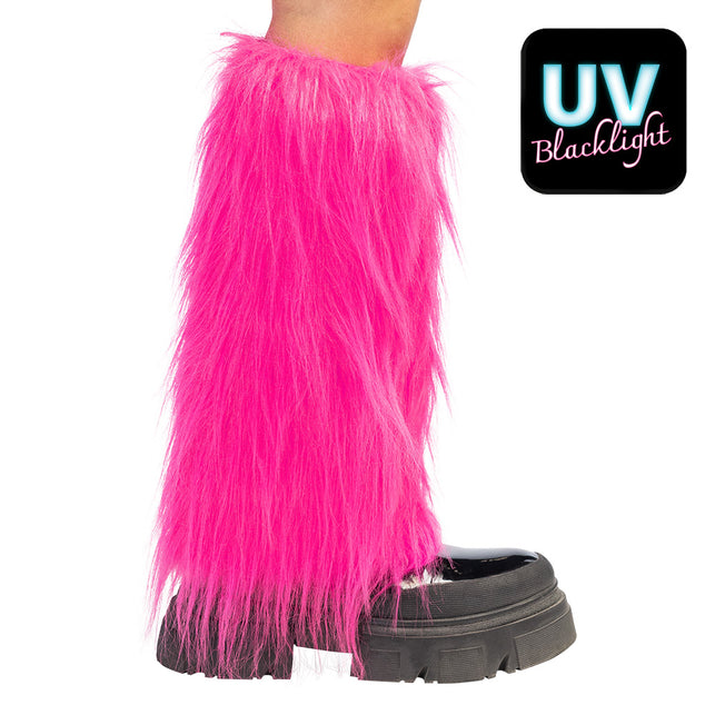 Boland Neonroze beenwarmers Rave dames (UV, eenheidsmaat)
