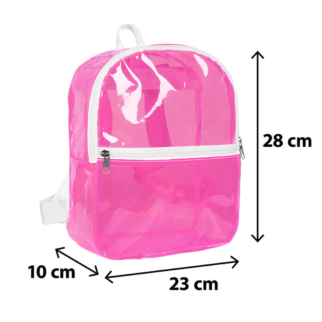 Boland Neonroze transparante rugzak Clarity (festival)